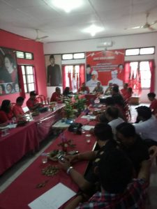 Pengurus DPC PDI Perjuangan saat rapat internal